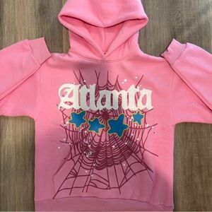 Pink Graphic Hoodie with Star Design